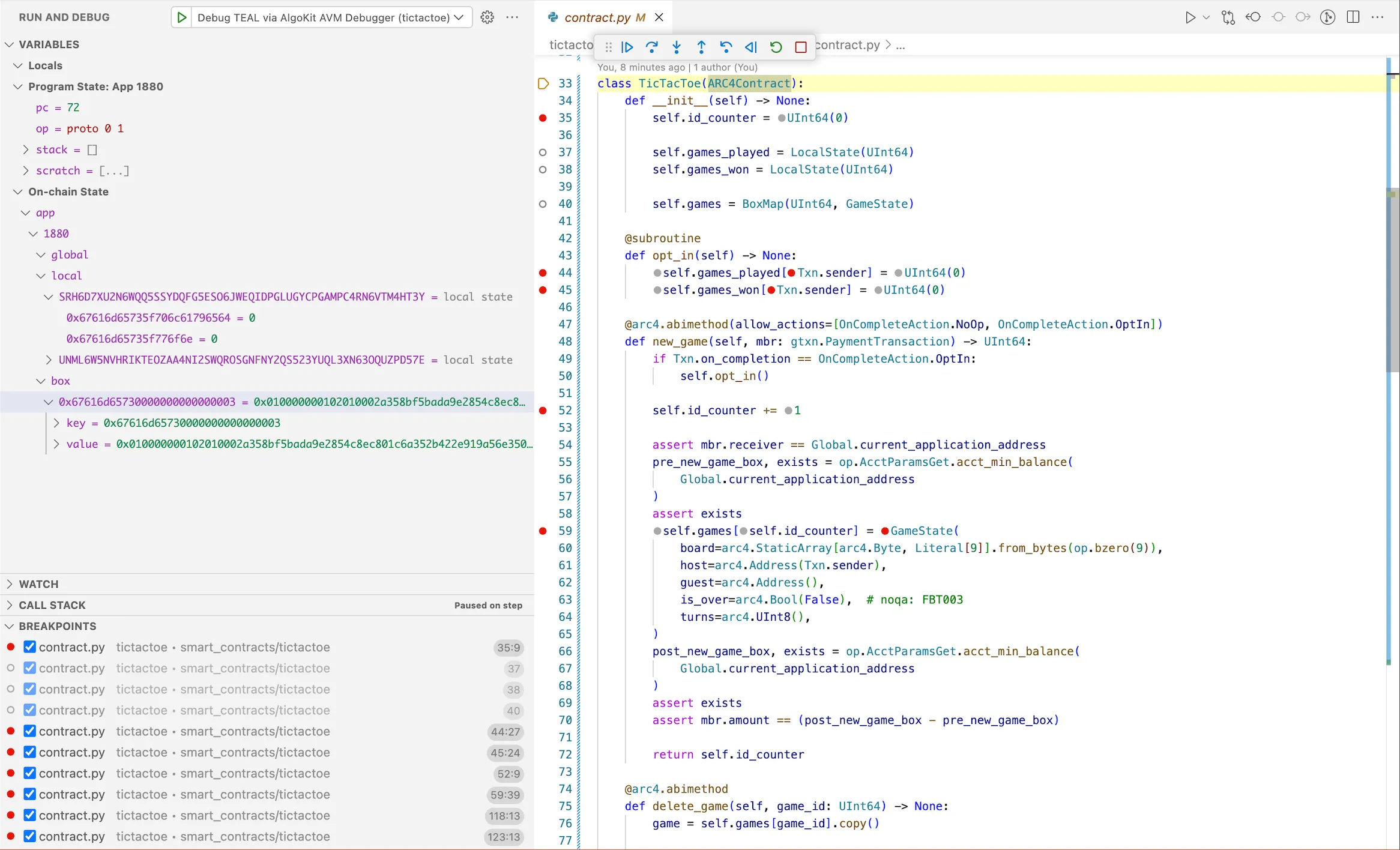 AVM Debugger Smart Contract